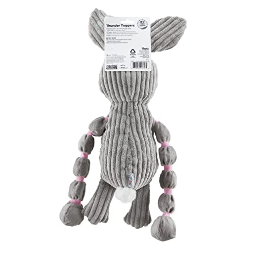 Charming Pet Thunda Tugga Bunny Plush and Squeaky Dog Tug Toy