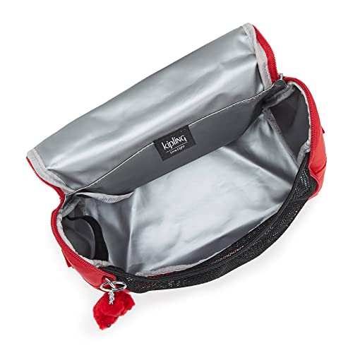 Kipling Women's New Kichirou, Insulated Bag, Nylon Lunch Tote, Cherry Tonal