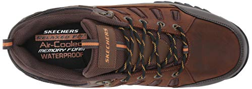 Skechers mens Relaxed Fit Relment - Semego Hiking Shoe, Dark Brown, 9 US