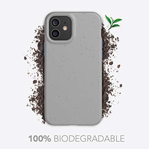 tech21 Eco Slim for Apple iPhone 12 Pro Max 5G - Hygienically Clean Bacterial Germ Fighting Antimicrobial Phone Case with 10 ft. Drop Protection, Mushroom Grey