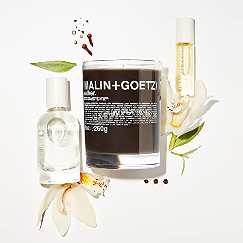 Malin + Goetz Leather Perfume Oil, for Men and Women, Dark and Spicy, Modern Scents, Vegan and Cruelty-Free, 0.3 Fl oz