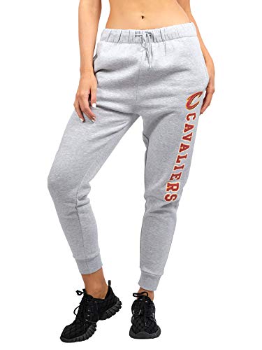 Ultra Game NBA Cleveland Cavaliers Womens Jogger Pants Active Basic Fleece Sweatpants , Heather Gray, Medium
