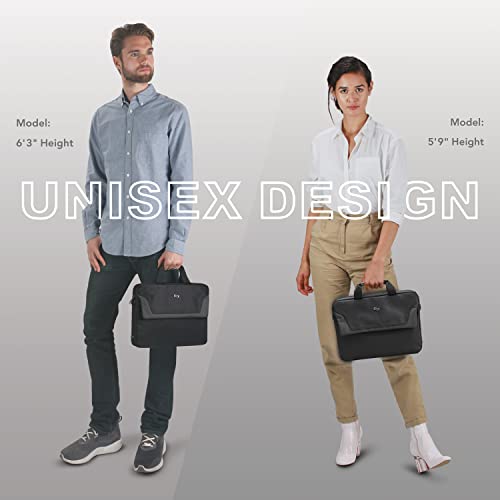 Solo Flatiron 14.1-Inch Device Slim Brief, Black/Grey