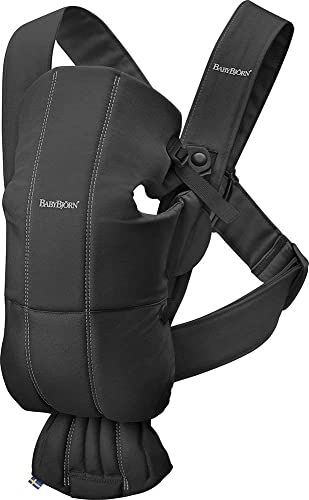BabyBjörn Baby Carrier Mini, Cotton, Black