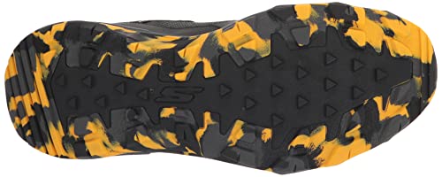 Skechers Men's GOrun Altitude-Trail Running Walking Hiking Shoe with Air Cooled Foam Sneaker, Black/Yellow, 12.5