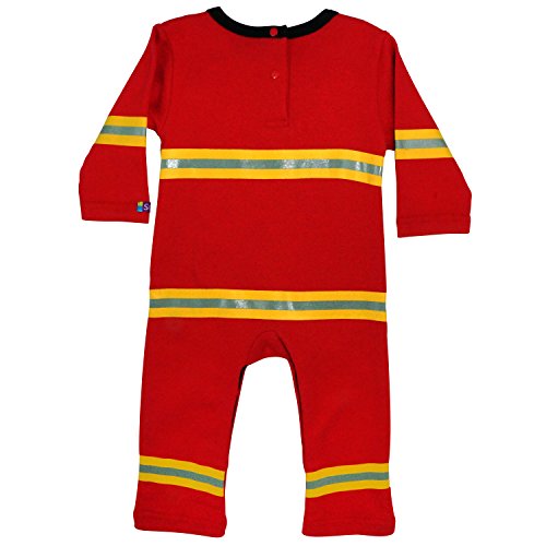 Sozo Baby-Boys Newborn Fireman Coverall, Red/Yellow, 24 Months