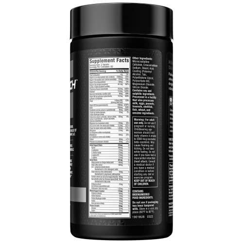 Muscletech Multivitamin for Men and Women Platinum Multivitamin | Vitamin C for Immune Support | 18 Vitamins and Minerals | Vitamins A C D E B6 B12 | Daily Workout Supplements | Multivitamins, 180 ct