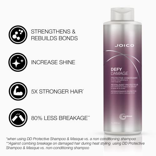Defy Damage Protective Conditioner | For Color-Treated Hair | Strengthen Bonds and Preserve Hair Color | With Moringa Seed Oil and Arginine | 33.8 Fl Oz