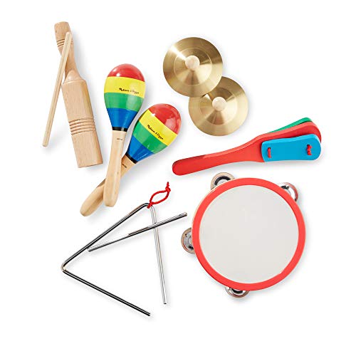 Melissa and Doug Band-in-a-Box Clap! Clang! Tap! - 10-Piece Musical Instrument Set - Kids Musical Instruments, Wooden Percussion Instruments For Toddlers And Kids Ages 3+