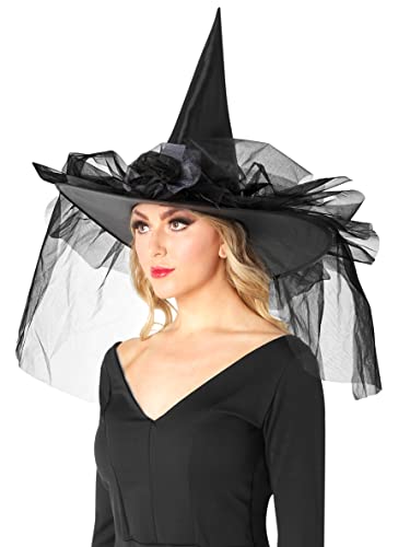 Forum Novelties womens Deluxe Witch Hat Costume Headwear, Black, Adult US