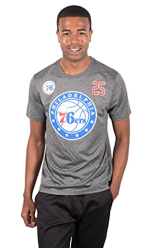 Small NBA Ben Simmons Philadelphia 76ers Men's T-Shirt Short Sleeve Tee Shirt, Charcoal