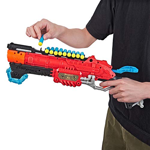 X-Shot Dino Attack Claw Hunter Foam Dart Blaster (24 Darts, 4 Eggs) by ZURU Easy Reload, XShot Toy Blasters, Dinosaur Themed Shooting Darts Toys for Kids and Teens