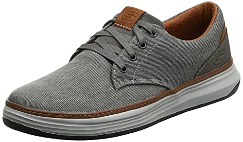 Skechers mens Skechers Men s Moreno Canvas Oxford Shoe, Beige (Tpe 578), 8 US