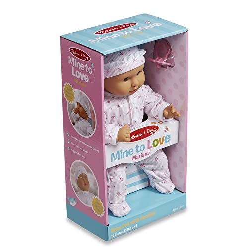 Melissa and Doug Mine to Love Mariana 12' Poseable Baby Doll With Romper, Hat