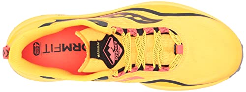 Saucony Women's Peregrine 12 Running Shoe, VIZIGLD/VIZIRED, 9