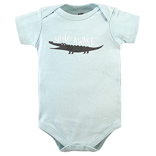 Hudson Baby Unisex Baby Cotton Bodysuits Alphabet Animals, 0-3 Months