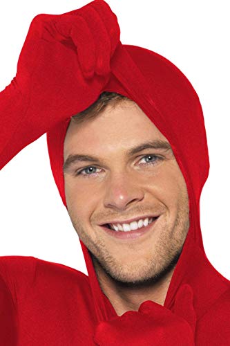 Smiffys Unisex Adult M-US Size 38'-40' Second Skin Suit, Red