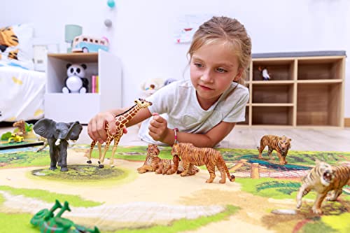 Papo -Hand-Painted - Figurine -Wild Animal Kingdom - Tiger -50004 -Collectible - for Children - Suitable for Boys and Girls- from 3 Years Old