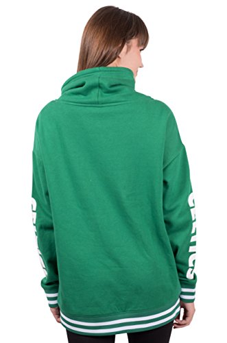 Ultra Game NBA Boston Celtics Womens Quarter Zip Fleece Pullover Sweatshirt with Zipper, Team Color, Medium