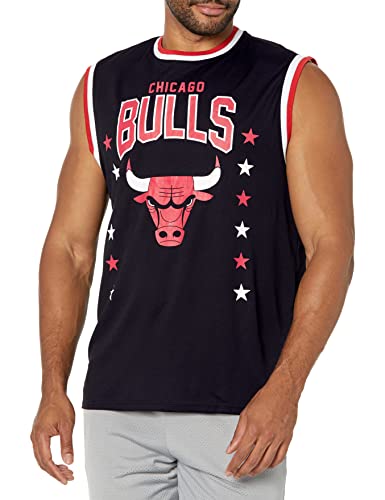 Ultra Game NBA Chicago Bulls Mens Jersey Sleeveless Muscle T-Shirt, Black, XX-Large