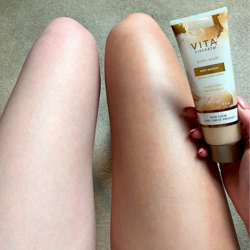 Vita Liberata Body Blur, Leg and Body Makeup. Skin Perfecting Body Foundation for Flawless Bronze, Easy Application, Radiant Glow, Evens Skin Tone,  New Packaging