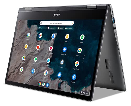 Acer Chromebook Spin 513 R841LT-S6DJ | 13.3' FHD IPS Touch Corning Gorilla Glass Display | Qualcomm Snapdragon 7c Compute Platform | 8GB LPDDR4X | 128GB eMMC | 4G LTE | WiFi 5 | Chrome OS, Gray