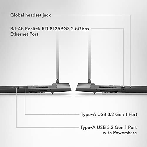 Alienware m15 R7 15.6' Gaming Laptop - QHD (2560x1440) 240Hz, AMD Ryzen 9 6900HX, 32GB DDR5, 1TB SSD, RTX 3070Ti, HDMI, Wifi, Webcam, Windows 11, 1-Year Premium + 6-Months Migrate Services - Black