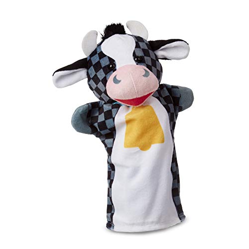 Melissa and Doug Barn Buddies Hand Puppets, Set of 6 (Cow, Sheep, Horse, Duck, Chicken, Pig)