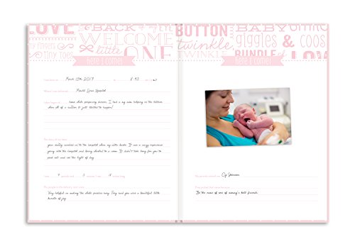 Little Blossoms Baby Keepsake Book, Baby Photo Album, Baby Girl Memory Book, Pink Polka Dot