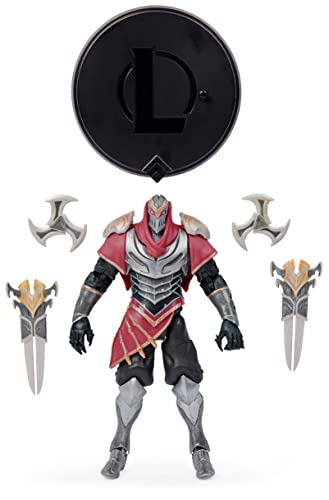 League of Legends, 6-Inch Zed Collectible Figure w/Premium Details and 2 Accessories, The Champion Collection, Collector Grade, Ages 12 and Up