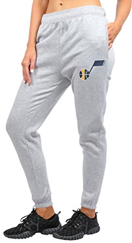 Ultra Game NBA Utah Jazz Relax Fit Jogger, Heather Gray, Large