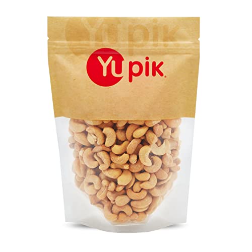 Yupik Smoked Roasted Cashews, 1 lb, Savory Smoky Flavored Nuts, Vegan, Non GMO, No Preservatives or Artificial Flavors, Brown