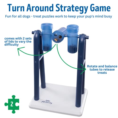 TRIXIE Dog Activity Turn Around Game, Level 2, Dog Puzzle, Treat Dispenser, All Breed Sizes
