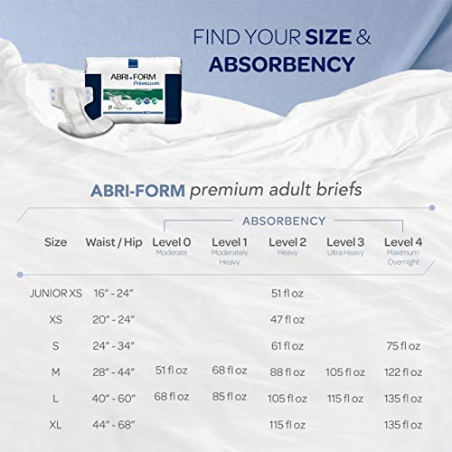 Abena Abri-Form Premium Incontinence Briefs, Level 3, (Medium To Large Sizes) Medium, 22 Count