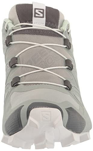 Salomon Speedcross 5 Trail Running Shoes for Women, Wrought Iron/Spray/White, 6