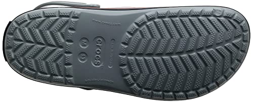 Crocs unisex adult Men's and Women's Crocband Clog, Light Grey/Navy, 13 Women 11 Men US