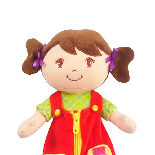 Linzy Plush 16' Educational Plush Doll, Adorable Plush Doll Comes with a Removable Outfit Packed with Closures-Perfect for Testing a Little One's Problem Solving and Motor Skills