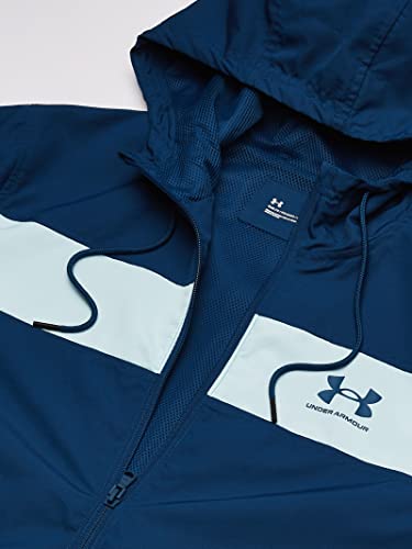 Under Armour Men's Standard Sportstyle Windbreaker, (437) Petrol Blue/Fuse Teal/Petrol Blue, Small