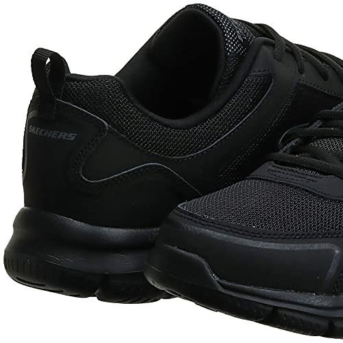 Skechers mens Track Scloric Oxford, Black/Black, 10 US