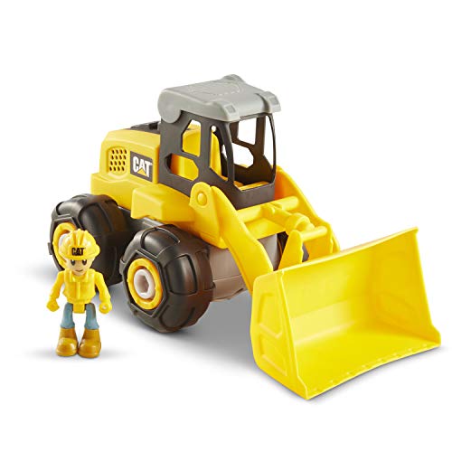 Funrise Caterpillar CAT Construction Build Your Own Junior Crew Excavator Building Toy, Yellow (80903)