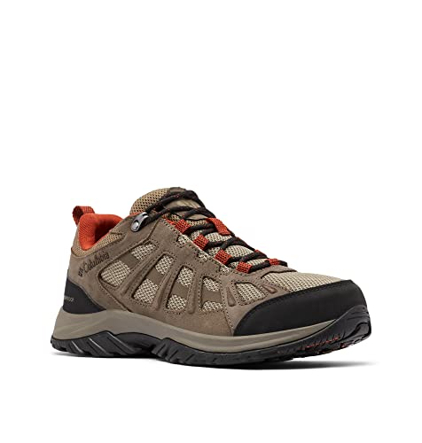 Columbia Men's Redmond III Waterproof Hiking Shoe, Pebble/Dark Sienna, 10