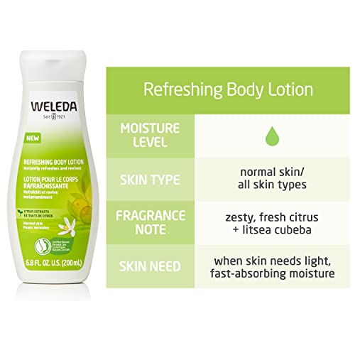 Weleda Refreshing Citrus Body Lotion, 6.8 Fluid Ounce, Plant Rich Moisturizer with Aloe Vera and Coconut Oil