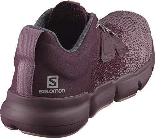 Salomon Predict SOC Running Shoes for Women, Flint/Wine Tasting/Brick Dust, 5