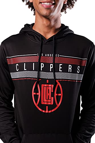 Ultra Game NBA Men's Fleece Midtown Pullover Sweatshirt, Black, Small