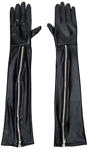Leg Avenue Women's OS Opera Gloves, Wet Black, One Size