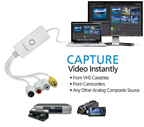 Diamond Multimedia VC500MAC USB 2.0 One Touch Vhs to DVD Video Capture Device with Easy to Use Software, Convert, Edit and Save to Digital Files for MacOS