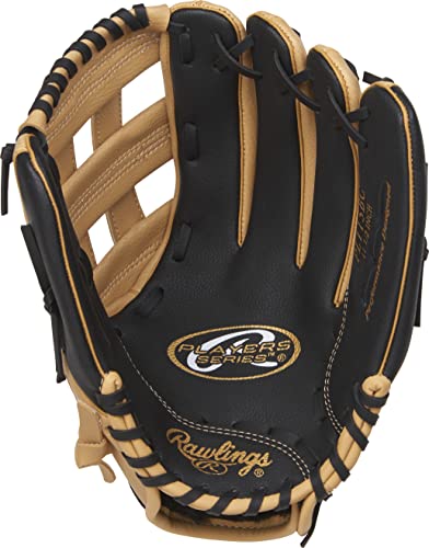 Rawlings Players Series Youth Tball/Baseball Glove (Ages 5-7) , Camel/Black, 11.5'