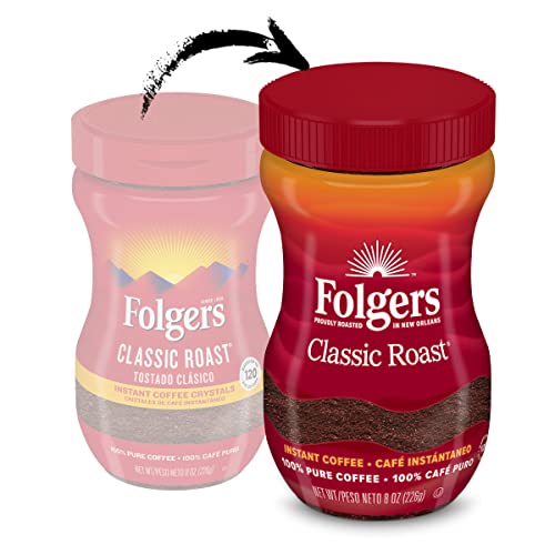 Folgers Classic Roast Instant Coffee, 8 Ounces