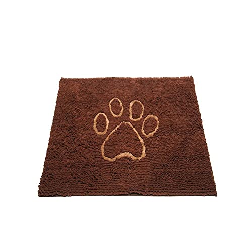 Dog Gone Smart Dirty Dog Microfiber Paw Doormat - Muddy Mats For Dogs - Super Absorbent Dog Mat Keeps Paws and Floors Clean - Machine Washable Pet Door Rugs with Non-Slip Backing | Large Mocha
