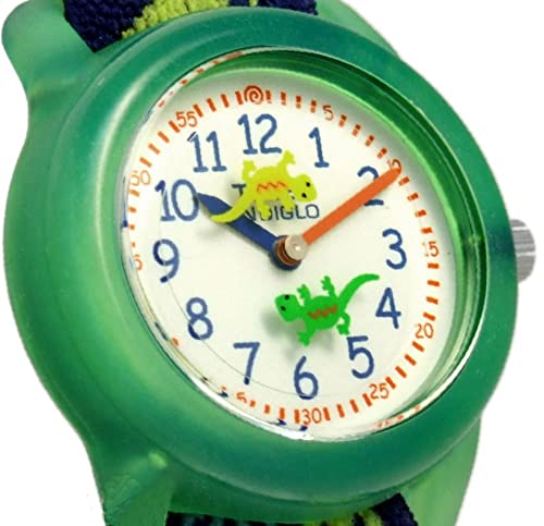 Timex Boys T72881 Time Machines Green Geckos Elastic Fabric Strap Watch